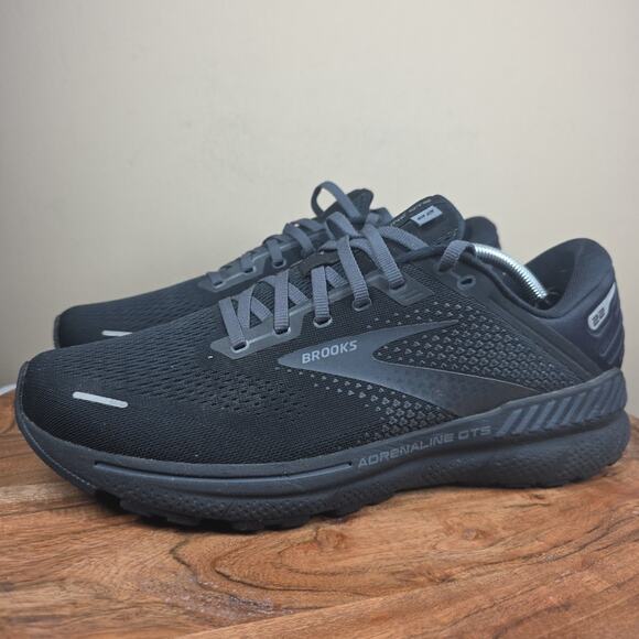 Brooks Adrenaline GTS 22 Mens Triple Black Size 11.5 Running Shoes 1103661D020 - Picture 2 of 12